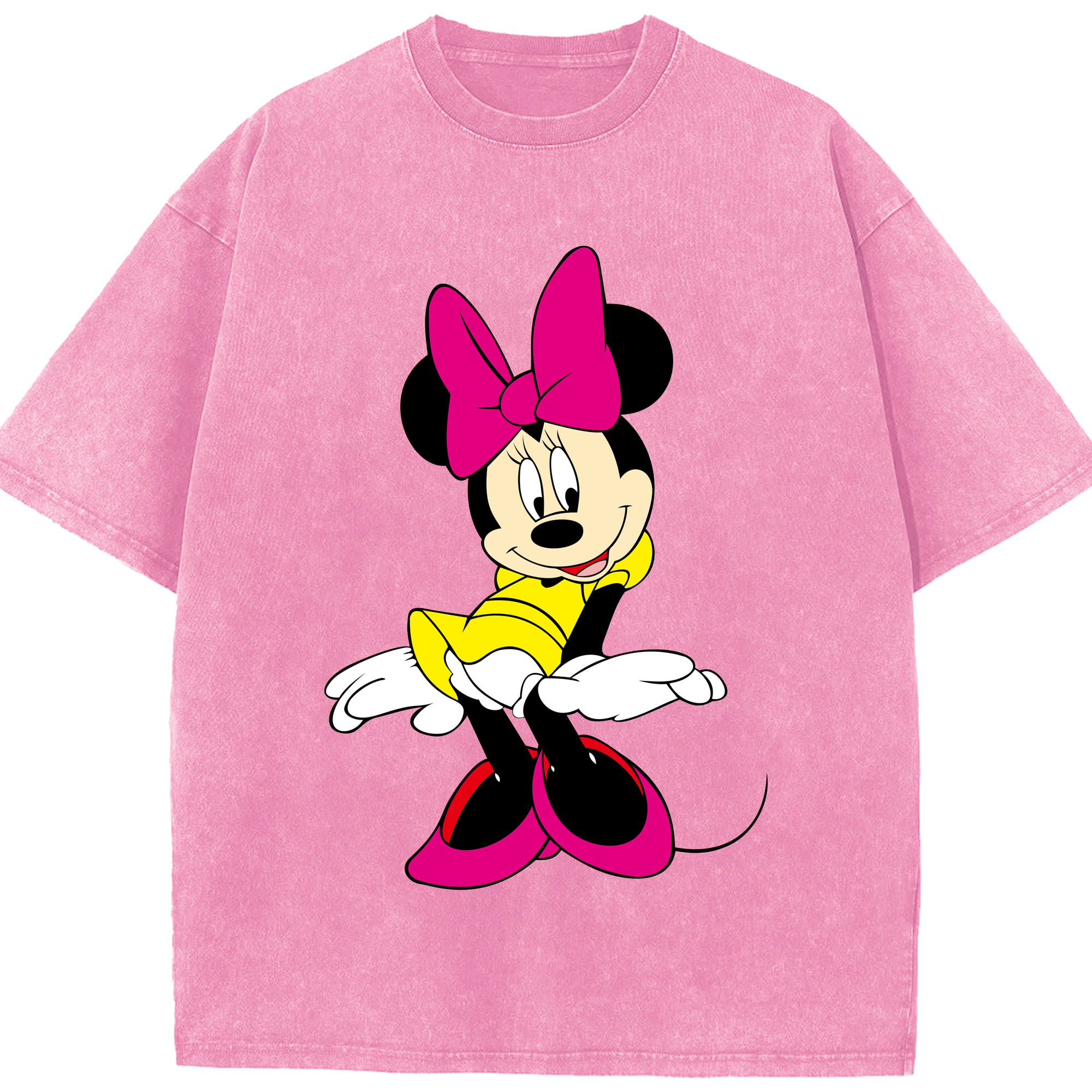 （画像用） ミッキーマウス Mickey Mouse 綿100% ヴィンテージ風 半袖Tシャツ（フロントプリント）